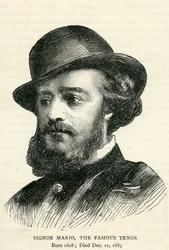 Signor Mario (1808-1883), Illustration für die Graphic, 22. Dezember 1883